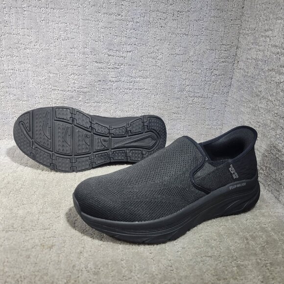 Skechers D'Lux Walker Relaxed Fit Orford Men's Size 11.5 Black Slip-in Sneakers - Picture 8 of 11